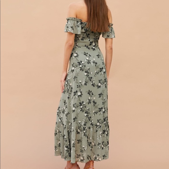 Reformation Butterfly Dress Verde- sold out and like new - Picture 5 of 8